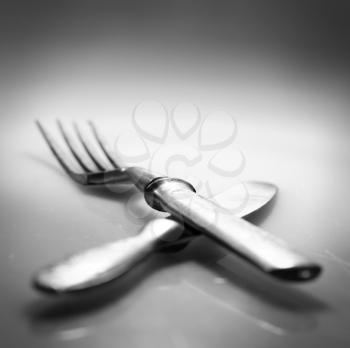 Royalty Free Photo of a Knife and Fork