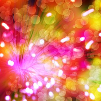 Abstract color backgrounds with glowing lines and bokeh