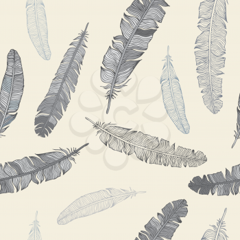 Royalty Free Clipart Image of a Feather Background