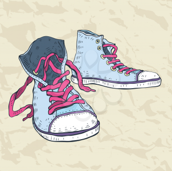Royalty Free Clipart Image of Sneakers
