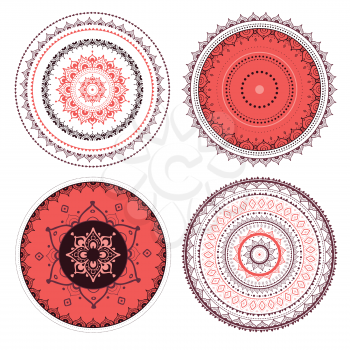 Mandala set. Vector Indian decorative pattern.