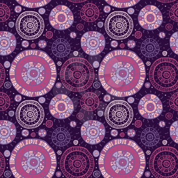 Abstract  Ethnic background. Hand Drawn Vector seamless pattern.