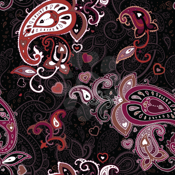 Vintage Paisley pattern. Seamless vector  background.
