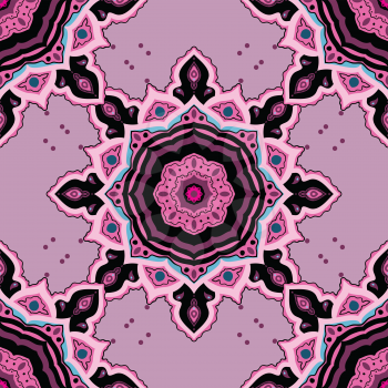 Mandala pattern. Psychedelic Seamless background. Vector illustration. .