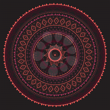 Vector vintage background.  Mandala. Indian decorative pattern.