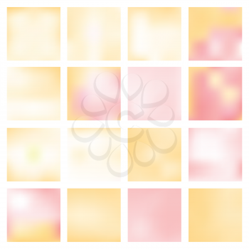 Set of abstract backgrounds blurred. Vector illustration.