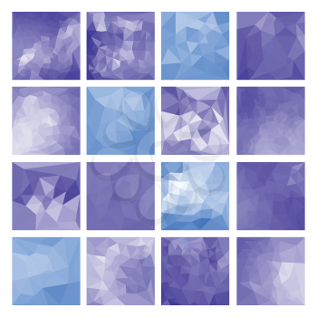 Set of Abstract Geometric backgrounds. Polygonal vector design