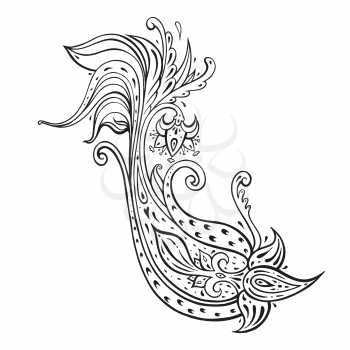 Exotic Paisley. Ethnic ornament. Hand Drawn Boho Vector illustration