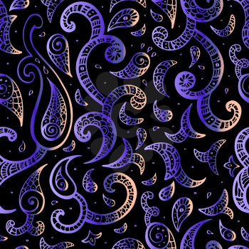 Paisley background. Hand Drawn ornament. Vector illustration