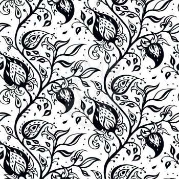 Paisley background. Hand Drawn ornament. Vector illustration