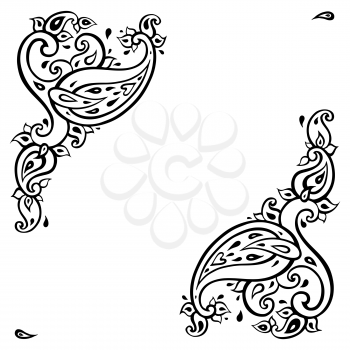 Paisley. Hand Drawn Boho ornament. Vector illustration