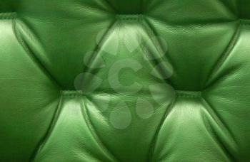 Royalty Free Photo of Green Leather Upholstery