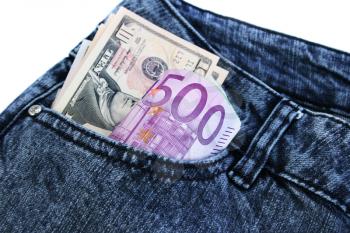 Royalty Free Photo of Money in a Pocket