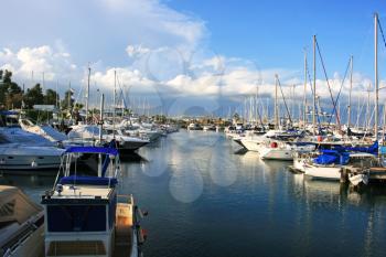 Royalty Free Photo of Yachts in Larnaca Port, Cyprus