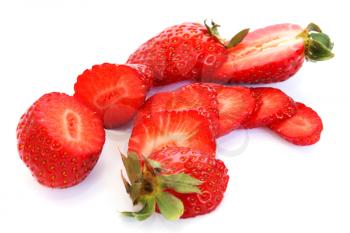 Royalty Free Photo of Sliced Strawberries