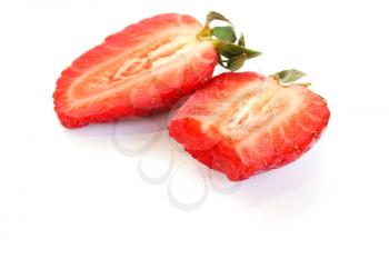 Royalty Free Photo of a Sliced Strawberry