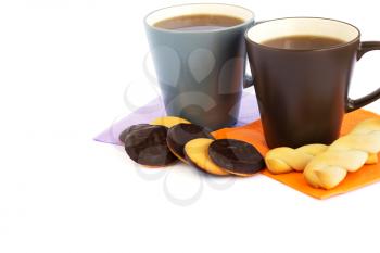 Royalty Free Photo of Cups of Tea and Cookies