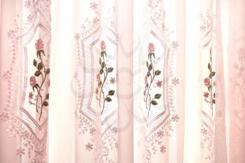 Royalty Free Photo of Pink Curtains