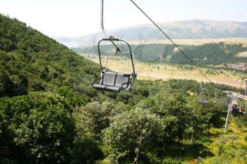 Royalty Free Photo of a Ropeway in Jermuk, Armania