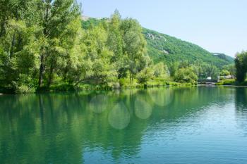 Royalty Free Photo of a Lake in Jermuk, Armenia