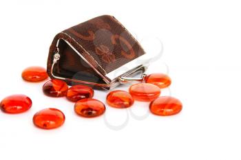 Royalty Free Photo of Stones and a Wallet