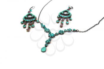 Royalty Free Photo of a Necklace and Earrings
