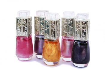 Royalty Free Photo of Bottles of Nail Polish