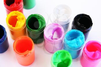 Royalty Free Photo of Bottles of Paint