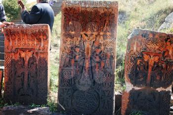 Royalty Free Photo of Cross Stones at the Sevanavank Monastery