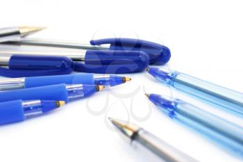 Royalty Free Photo of Blue Pens