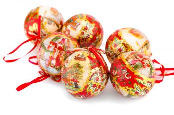 Christmas balls isolated on white background.