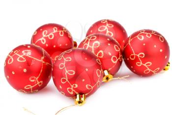 Christmas balls  isolated on white background.