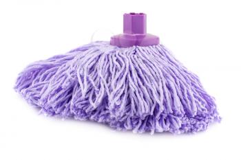 Pink mop isolated on white background.