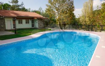 Swimming pool at holiday villa in Cyprus.