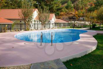Swimming pool at holiday villa in Cyprus.