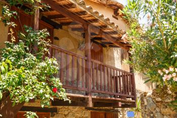 Old houses in Kakopetria village, Cyprus.
