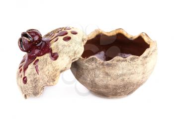 Armenian ancient style pomegranate souvenir  isolated on white background.