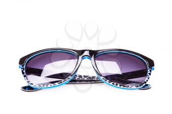 Stylish sunglasses isolated on white background.