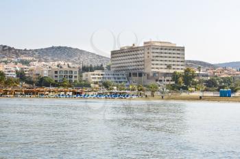 Tropical beach in Limassol, Cyprus.