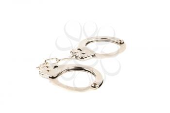 Handcuffs isolated on a white background.