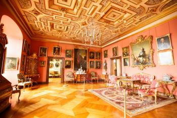 HILLEROD, DENMARK - August 20, 2017 - Interior of Renaissance Frederiksborg Castle (Frederiksborg Slot, XVII century).