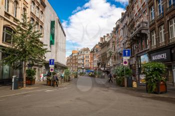 Namur, Belgium - August 24, 2015 - Beautiful street in the old part of Belgian historical city. 