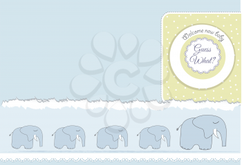 Royalty Free Clipart Image of a Background With an Elephant Border