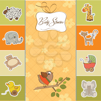 Royalty Free Clipart Image of a Baby Shower Invitation