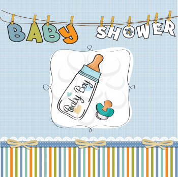 Royalty Free Clipart Image of a Baby Shower Background