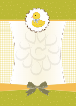 Royalty Free Clipart Image of a Duck on a Background With Text Space