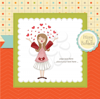 Royalty Free Clipart Image of a Happy Birthday Card