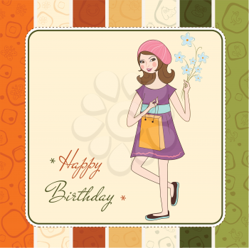 Royalty Free Clipart Image of a Birthday Greeting