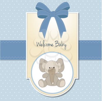 Royalty Free Clipart Image of a Birth Announcement for a Boy