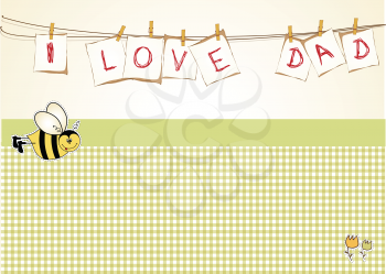 Royalty Free Clipart Image of a  Father's Day Card